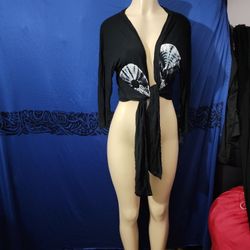 New Black Mixd Cardigan Size Large 