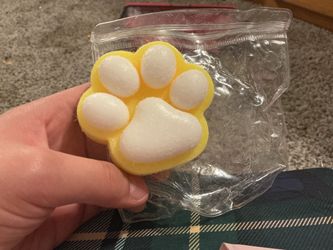Taba squishy with fur on it
