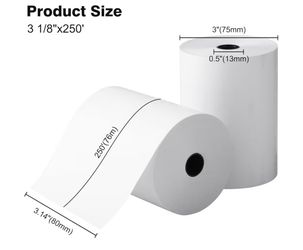 Golden Wind Thermal Receipt Paper 3 1/8” x 250’ 20 Rolls