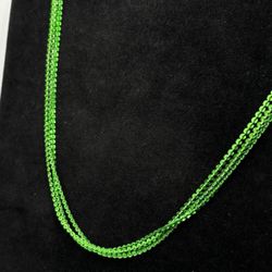 Saint Patrick Edition - MILOR 925 Sterling Silver Italian Multi-Strand Chain Necklace 17.5"