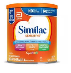 Similac Sensitive Powder 12.5 Ounce Can Baby Formula 