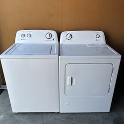 AMANA WASHER AND GAS DRYER 