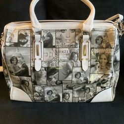 Famous Women Magazine Print Purse Tote Bag