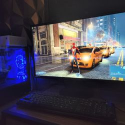 3050 gaming PC With 27 Inch Monitor. 