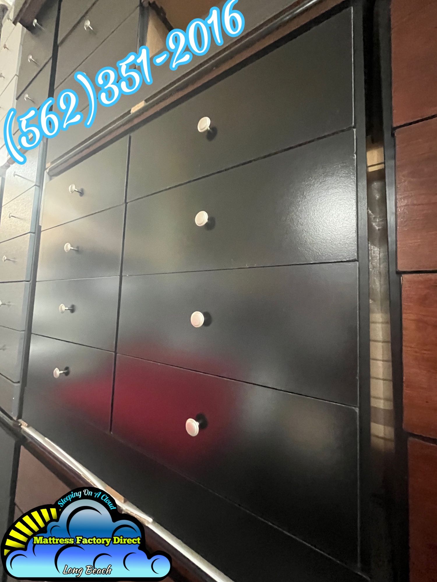Black Eight Drawer Dresser Chest Comoda Nueva Bonita