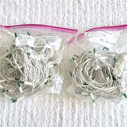 50 Light Green Color Christmas Lights-Indoor/Outdoor Set of 2-New.  