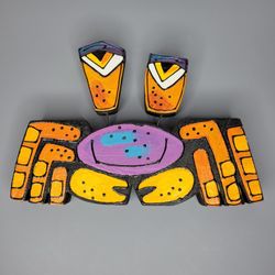 Hand Painted Wood Crab- Ready To Hang