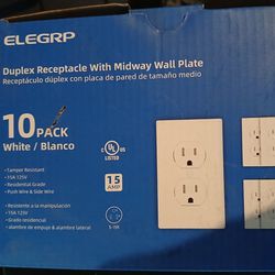 10 Pack Electric Outlets  (Temper Resistance)