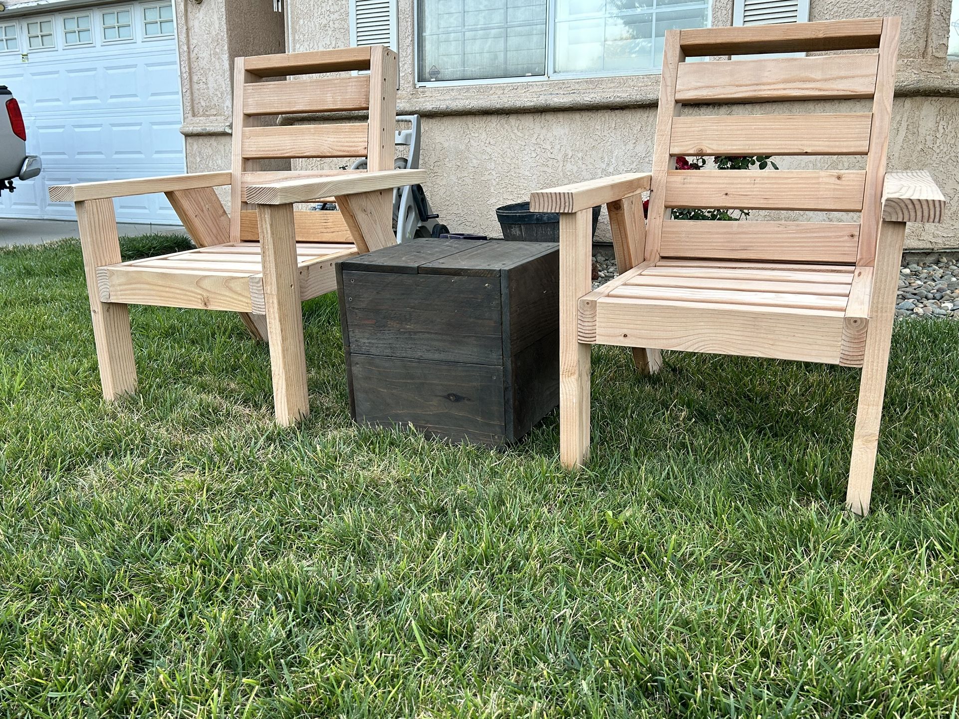 Patio Chairs With Coffee Table 3Pc Set
