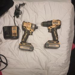 20v Atomic Series Impact And Hammer Drills W Batteries N Charger 