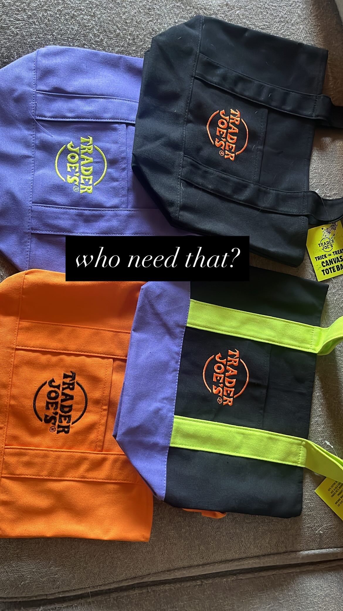 Trader Joes Halloween Tote Bags