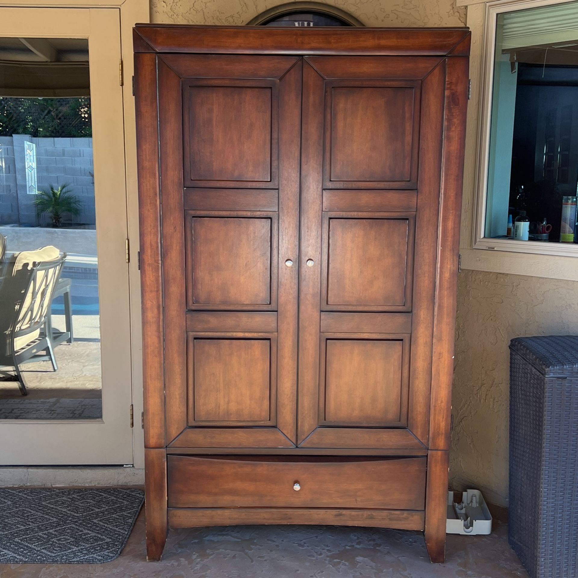 Grain Wood Shaker Armoire for Sale in Phoenix, AZ OfferUp