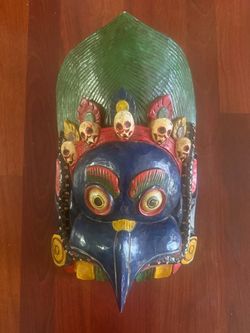 Hand carved wooden mask