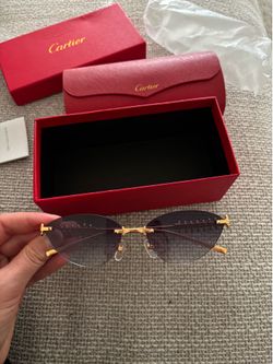 Inspired by Cartier Gold Rim Sunglasses