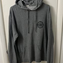 KCOAST Surf Shop Hoodie Sweatshirt XL Mens Grey Sweat Shirt Hood Gray