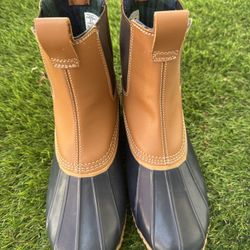 Lands’ End Duck Boots Size 8 Waterproof Chelsea Slip-On Rain Boots