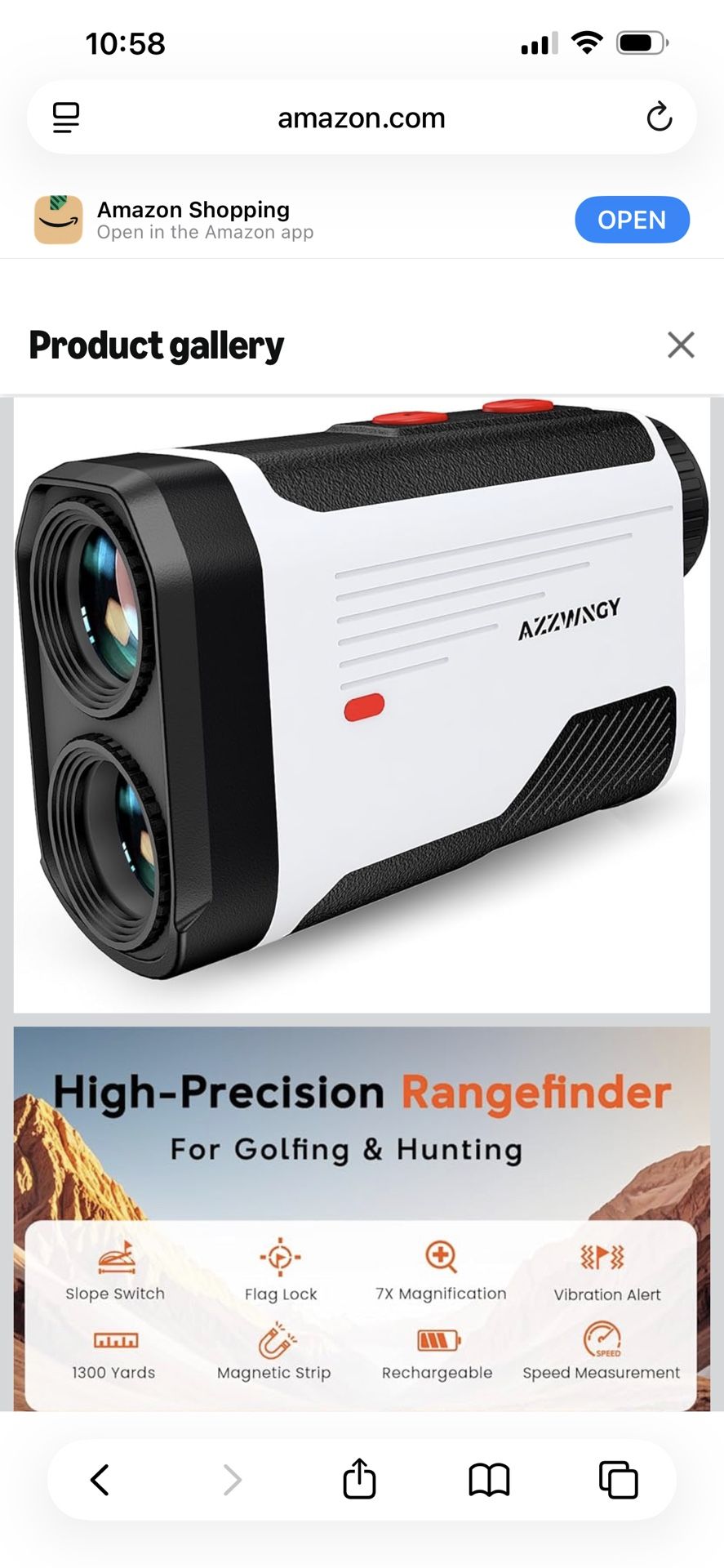 Golf Rangefinder With Slope