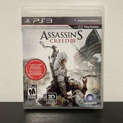 Assassin's Creed III Not For Resale Edition PS3 PlayStation 3 CIB Video Game