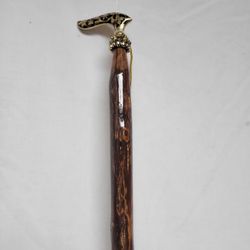 NEW HANDMADE WOOD CANE  34IN 