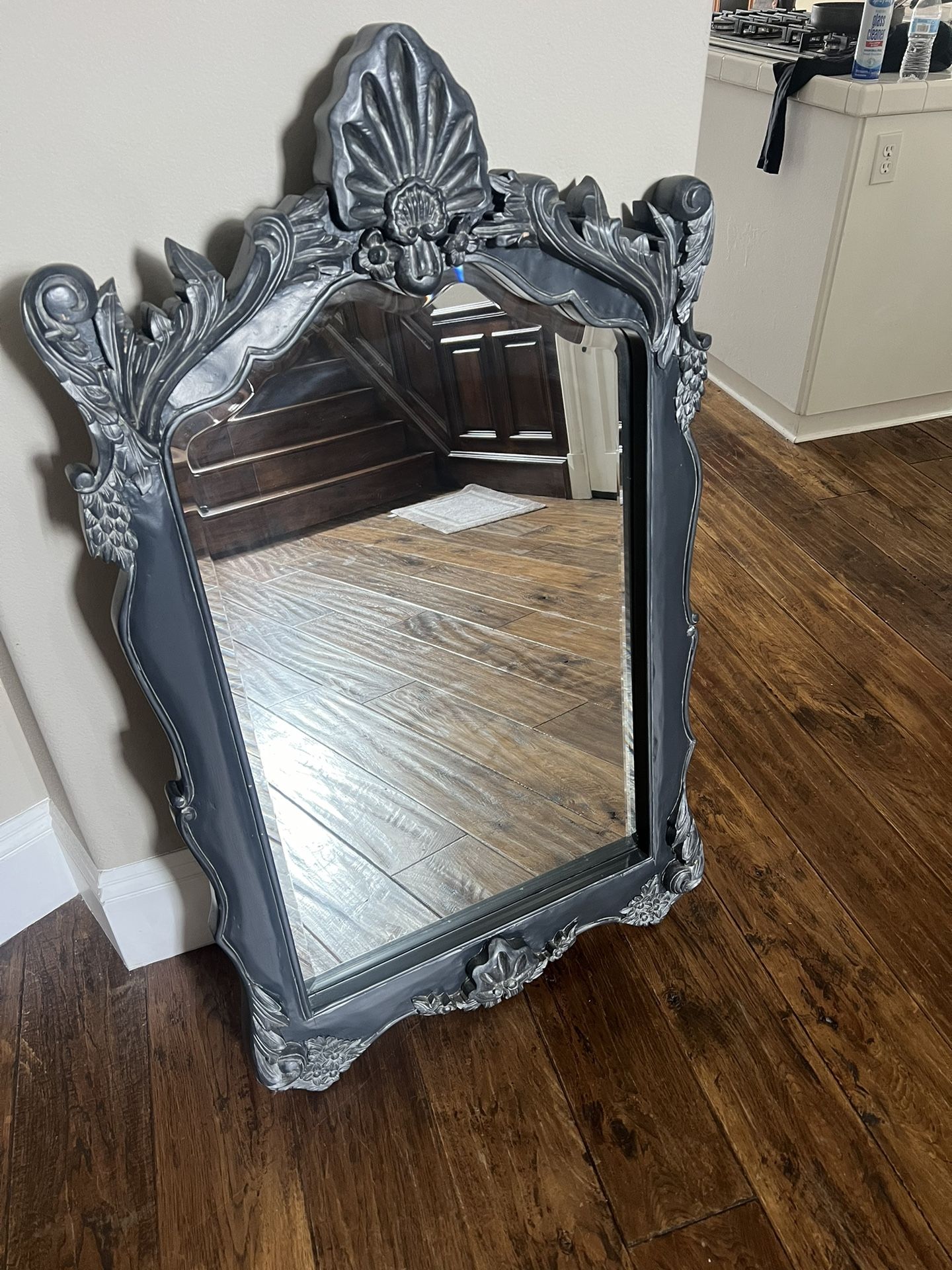 Antique Wooden Mirror For Sale