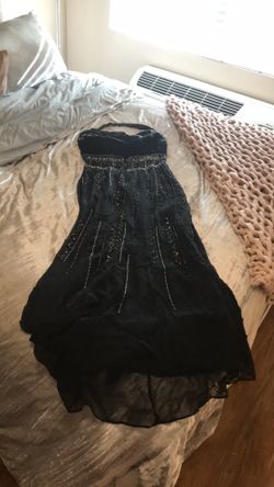 Size 8 black embellished prom dress- fits like 6