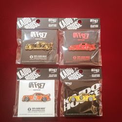 KAIDO HOUSE OFF SET ENAMEL PINS LOT OF 4