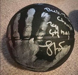 Lamar Odom Los Angeles Lakers Signed Handprint Basketball Steiner CX COA