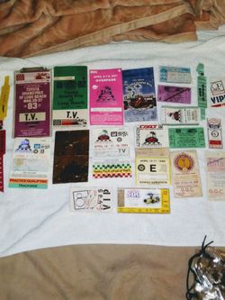 Sports collectibles Long Beach Grand Prix all access passes 1982 1983 1990 1993 1995 and 2001. Plus bonus Angels playoff tickets from 80s