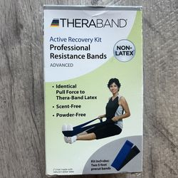 **BRAND NEW** THERABAND Set of 2 Resistance Bands, Advanced Kit with Blue and Black Bands, Non-Latex