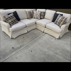 Beautiful White L Sectional Couch