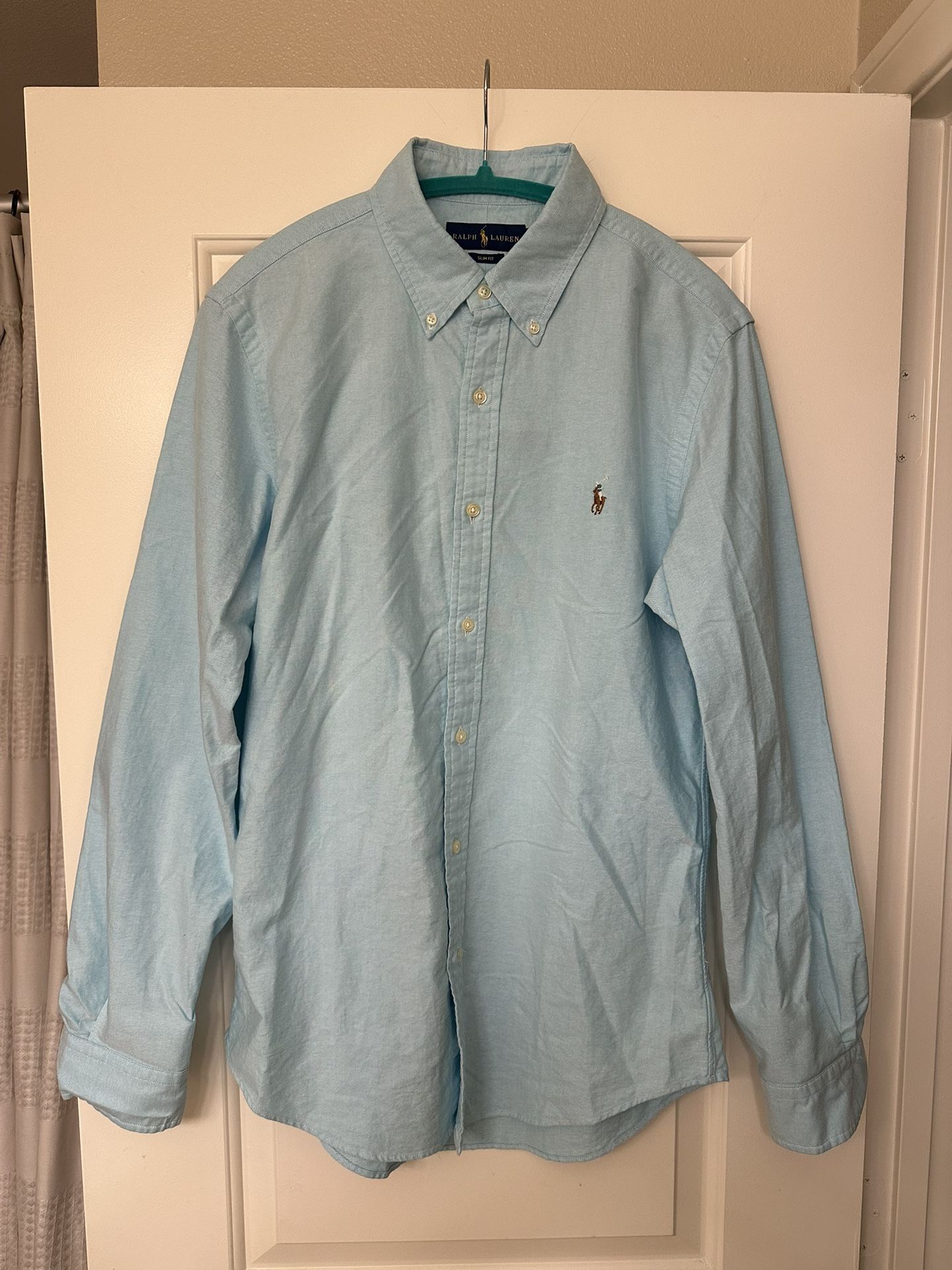 Ralph Lauren Blue Slim Fit Oxford Shirt (New with Tags) - Size M