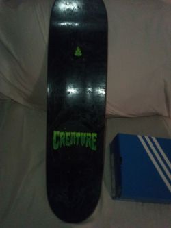 Creature board, wheels, tunks, bolts n screws and rools