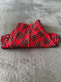 Red Tartan Plaid School Girl Skirt