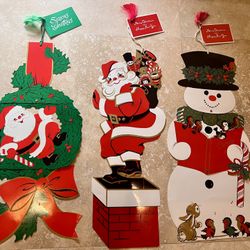 Vintage Christmas Henri Fayette Chicago USA Christmas Cards/Die-Cut/Hinged Wall Decoration 