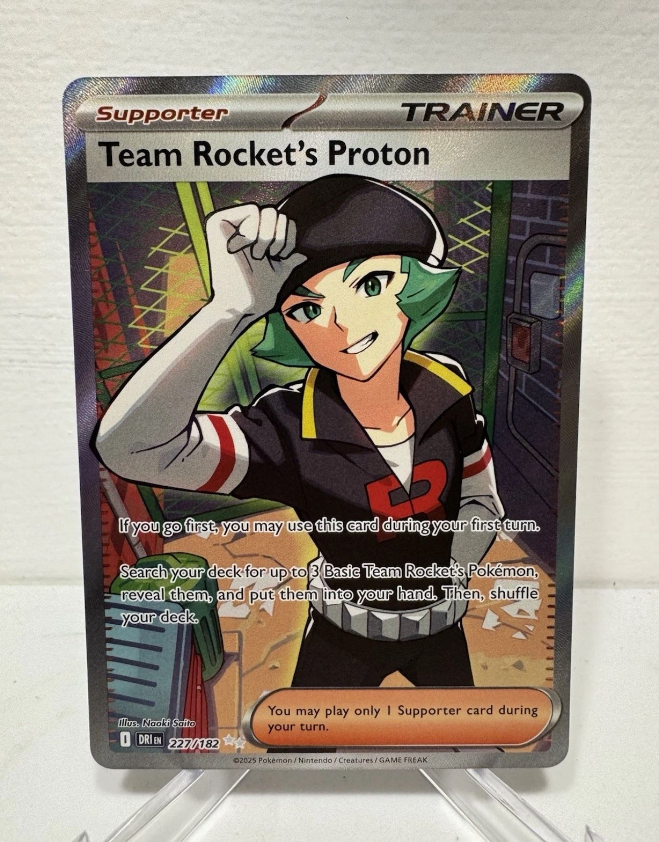 Team Rocket's Proton 227/182 Sv10: Destined Rivals Holo NM-MINT