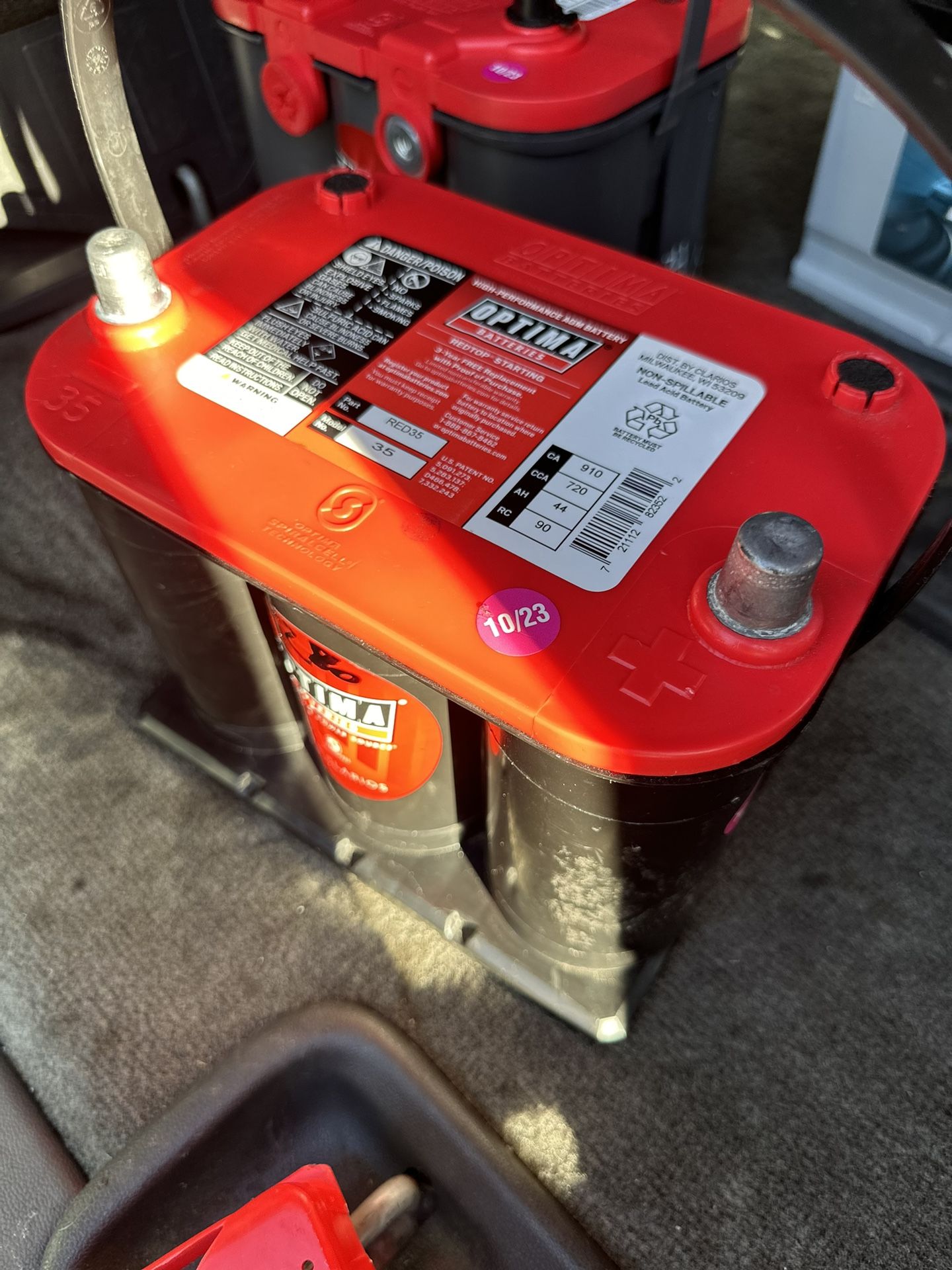 Optima REDTOP … 35” Brand New… $250