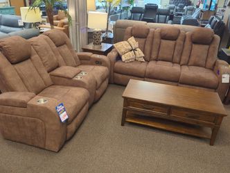 PWR RECLINING COUCH AND LOVESEAT