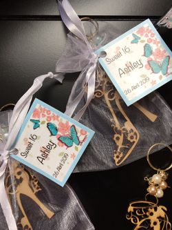 12 Wood Keychain Favors - 12 Recuerdos Hechos de Llaveros Hechos de Madera