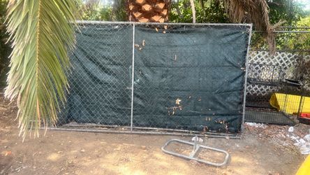 Temporary fence with stand
