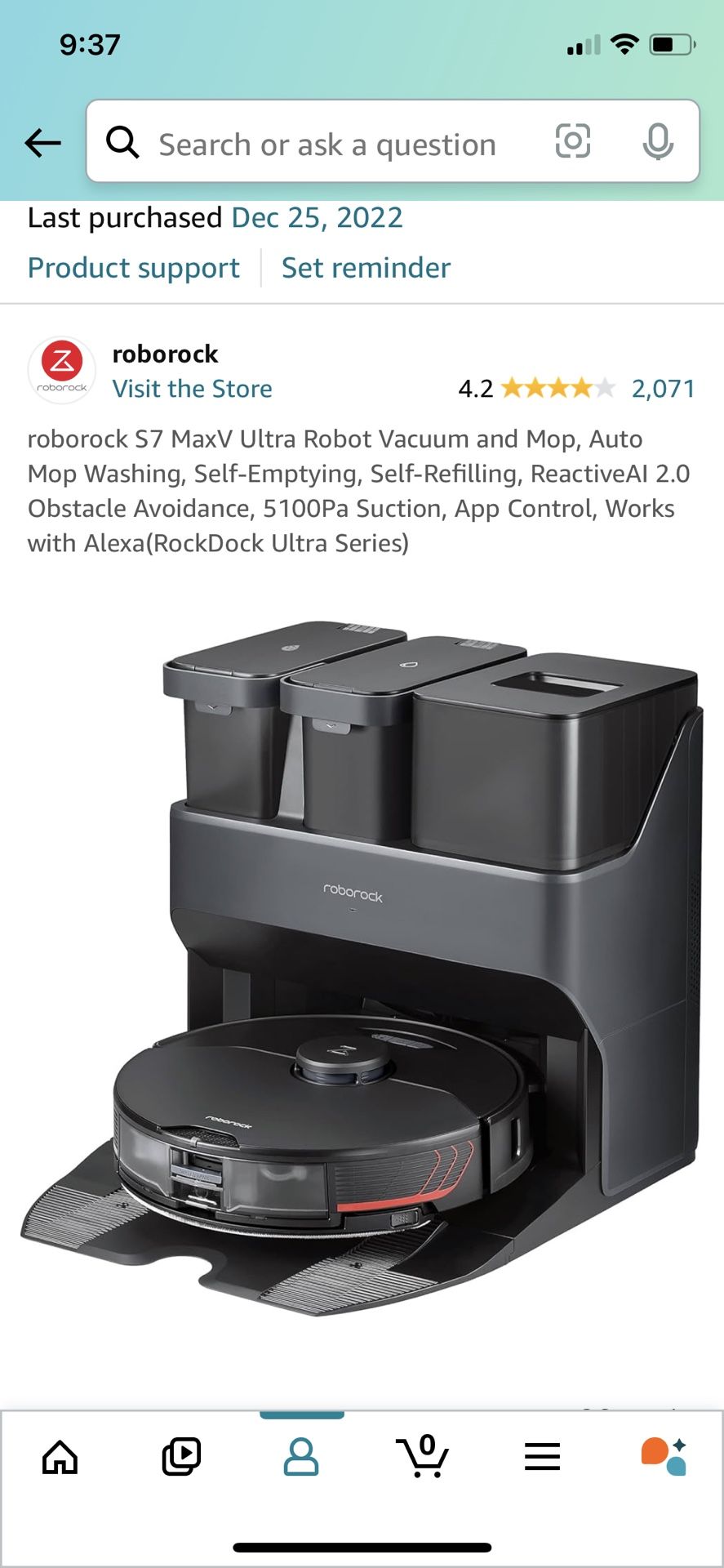 Roborock S7 MaxV Ultra Robot Vacuum & Mop