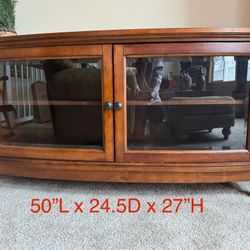 TV Console/Stand - Solid Oak