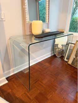 Glass Waterfall Console Table — $125 OBO