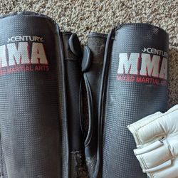 MMA Shin Guards and Hayabusa MMA Gloves