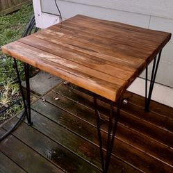 Table and 2 Folding Chairs 