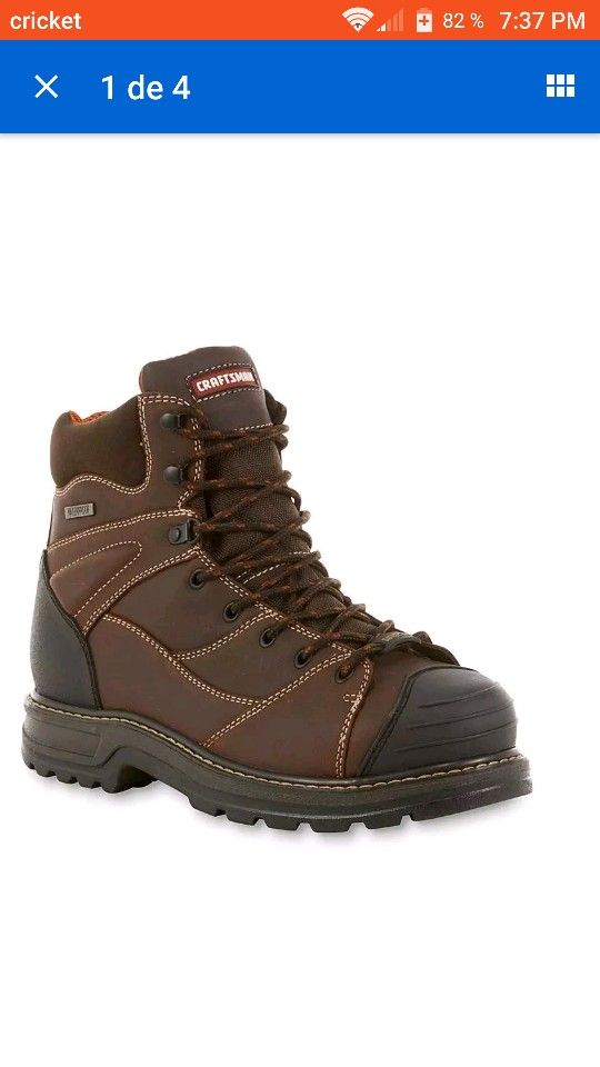 MENS WORK BOOTS CRAFTSMAN STEEL TOE WATERPROOF SLIP OIL NEW SIZE
