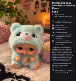 Starbox Sad Baby Care Bears Collectible Figure