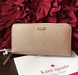Kate spade rose gold wallet new