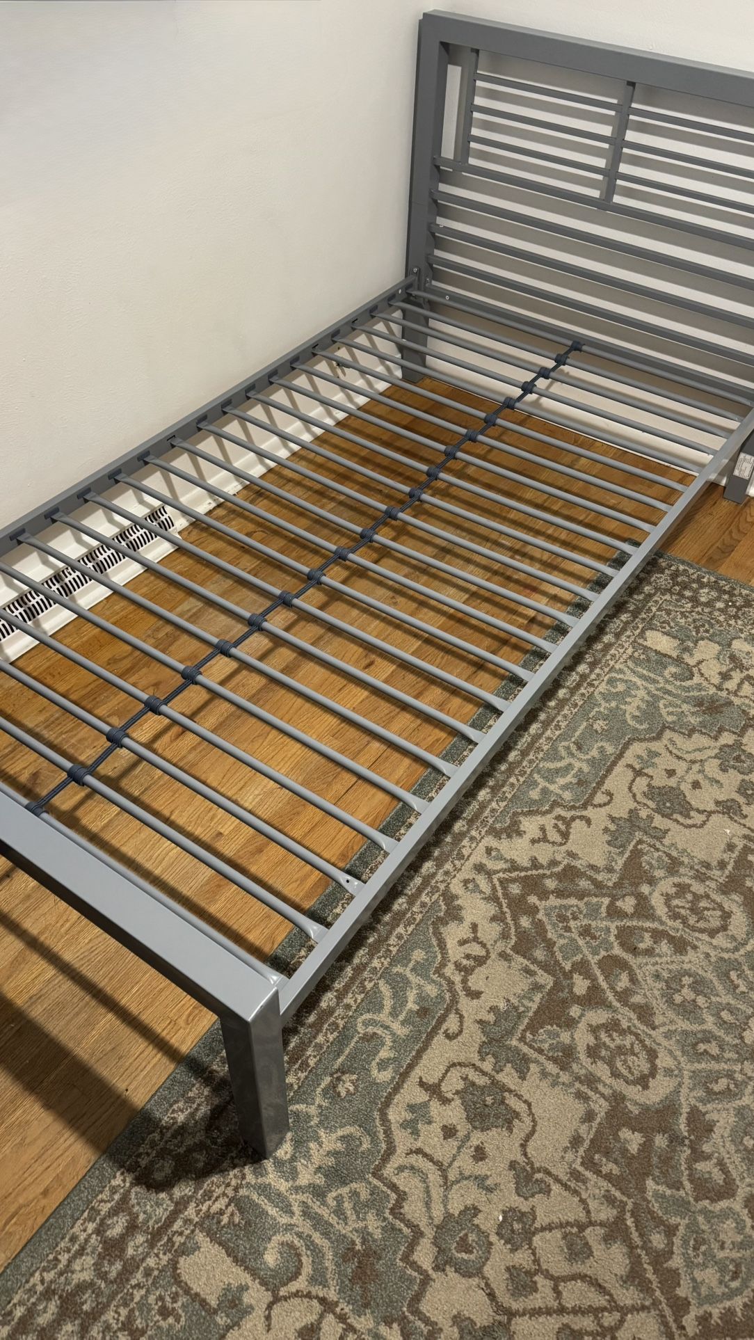 Twin Metal Bed Gray