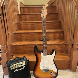 Fender MIM Stratocaster W/ Marshall Amp