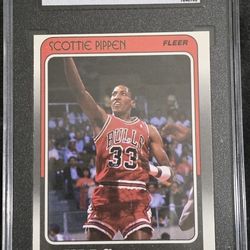 1988 Fleer Scottie Pippen Graded Rookie Card 